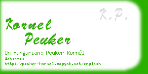 kornel peuker business card